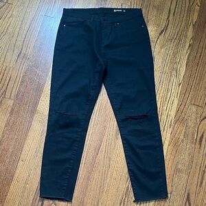 Black Distressed Skinny Jeans